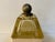 Antique Art Deco Frosted Glass Inkwell With Pewter Orb Lid For Sale - Image 12 of 12