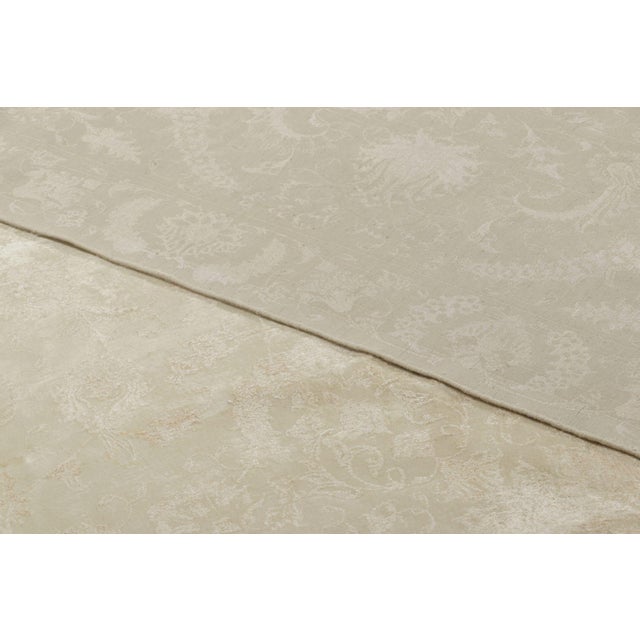 Textile Oversized Antique Persian Tabriz Rug, Ethereal Medallion in Beige - Rug & Kilim For Sale - Image 7 of 7