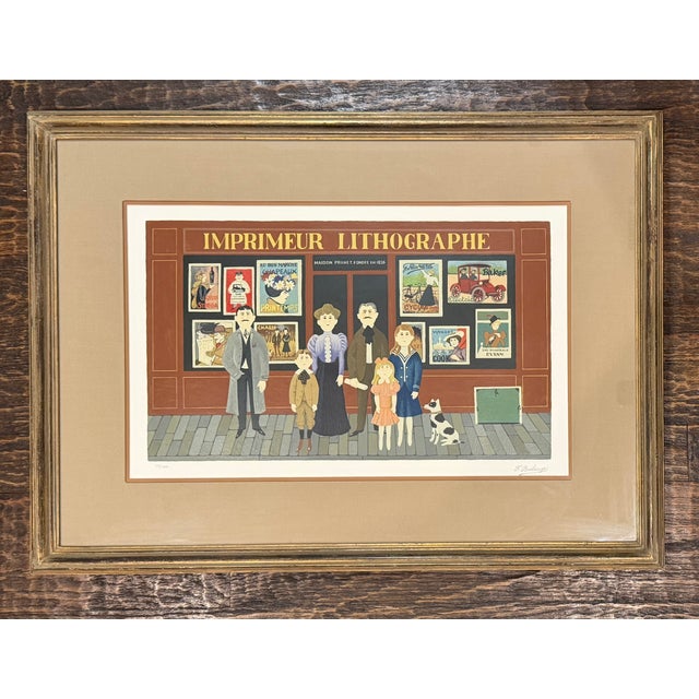 Late 20th Century Pair of Fernand Boilauges Signed Limited Edition Serigraphs, Framed For Sale - Image 4 of 14