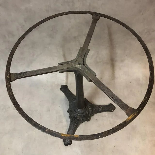 Antique Cast Iron and Marble Pedestal For Sale - Image 4 of 14