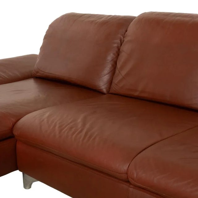 Animal Skin Taoo Corner Sofa in Brown Leather from Willi Schillig For Sale - Image 7 of 16