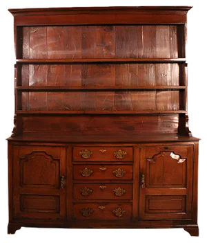 English Oak Dresser with Plate Rack, Early 18th Century