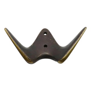 Original Brass Hook Attributed to Carl Auböck For Sale
