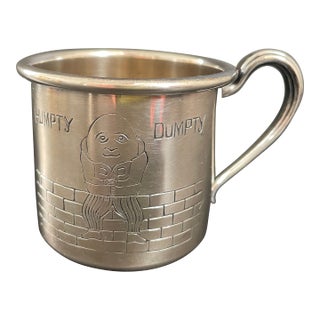 Antique Wm. A. Rogers Humpty Dumpty Silverplate Child's Cup For Sale