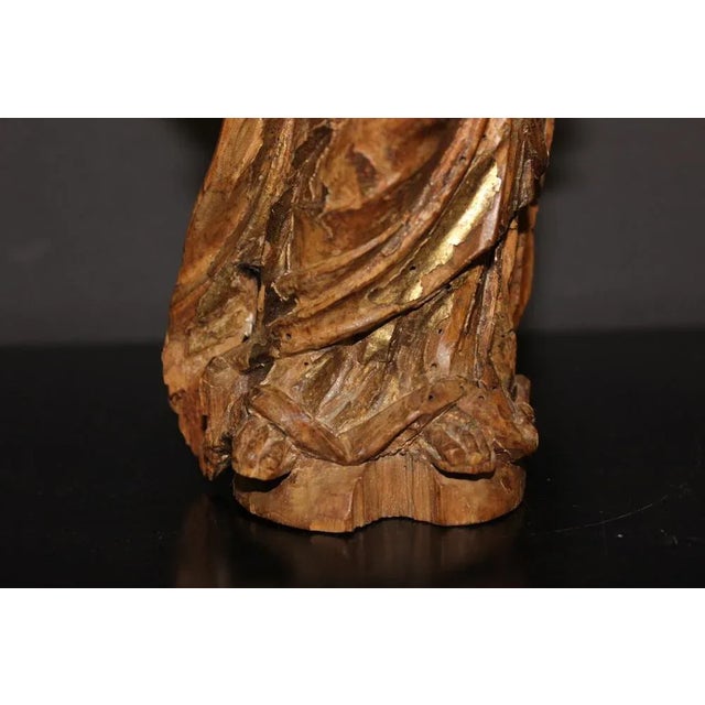 Limewood Figure of Saint, Late 18th Century For Sale - Image 3 of 13