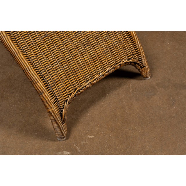 Vintage Wicker and Rattan Chaise Lounge by Pier 1 For Sale - Image 10 of 12