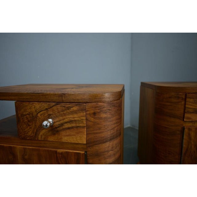 Art Deco Bedside Tables, Czechoslovakia, 1934, Set of 2 For Sale - Image 9 of 16