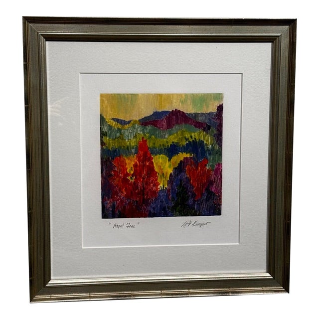 Signed m.k. Kemper “Angel Fire” Expressionist New Mexico Landscape, Framed For Sale