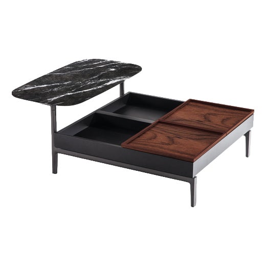 Volage Ex-S Coffee Table in Marble with Aluminium Base by Philippe Starck for Cassina For Sale