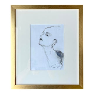 Vintage Female Fashion Portrait by Poppy Waddilove For Sale