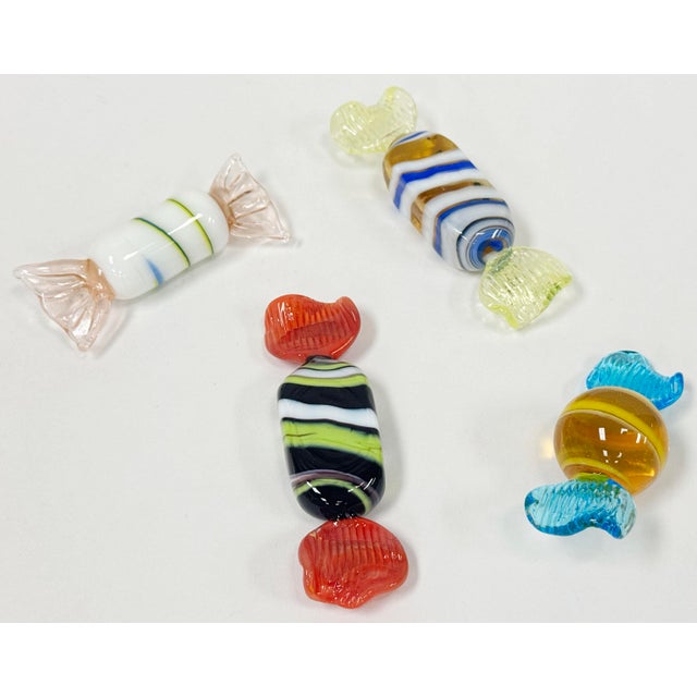 Mid 20th Century Vintage Murano Style Blown Glass Wrap Candies, S/4 For Sale - Image 5 of 5