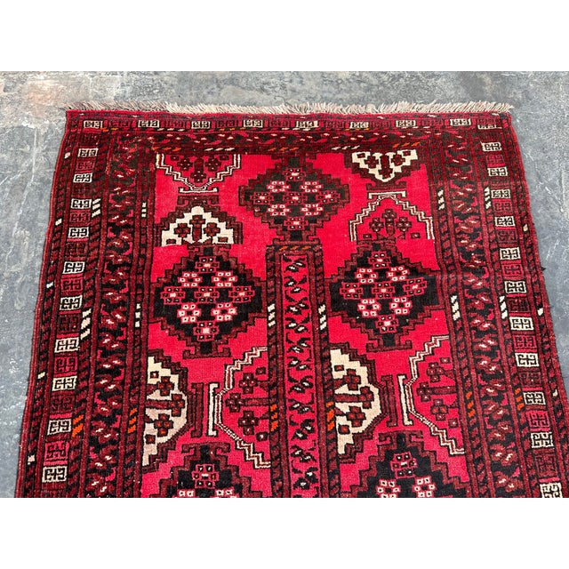 Vintage Handmade Rug 3.6 X 7.5 For Sale - Image 6 of 7