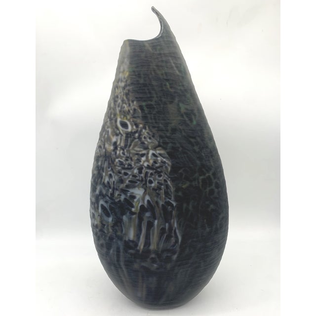 Black Murano Glass Vase by Paolo Crepax, 1990 For Sale - Image 8 of 8