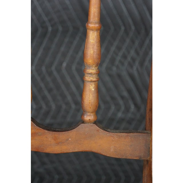 2 Antique Victorian Early American Style Maple Spindle Back Side Chairs Pair For Sale - Image 9 of 18