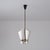 Italian Brass, Black Metal and Opaline Glass 3-Light Pendant, 1950s For Sale - Image 9 of 9