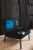 Babylone blue o2 armchair by babel brune dimensions: d 63 x w 54 x h 67 cm, seat h 35 cm. Material: suede velvet 380g /...