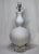 Contemporary Ribbed White Glass Double Gourd Lamp Lucite Base For Sale - Image 3 of 10