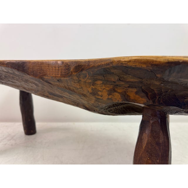 Rustic Wabi Sabi Elm Coffee Table with Dot Details, 1960s For Sale - Image 13 of 17