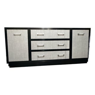Kindel Embossed Leather Credenza For Sale
