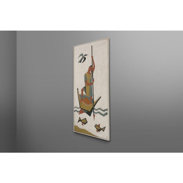 Belgian Artist, Fisherman Artwork, 1970s, Resin For Sale - Image 6 of 14