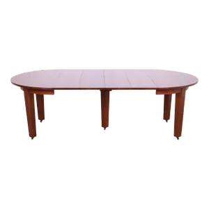Gustav Stickley Mission Oak Arts & Crafts Extension Dining Table, Newly Restored