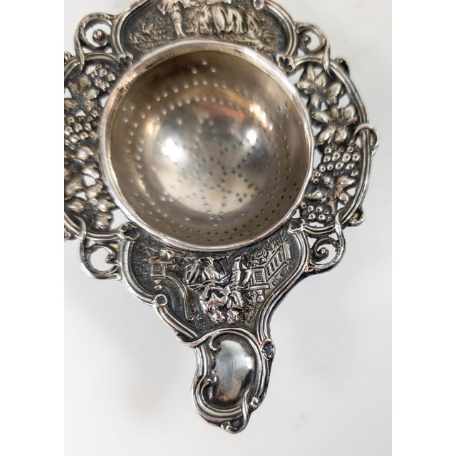 19th or 20th Century Silverplate Tea Strainer and Stand For Sale - Image 14 of 15
