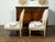 Wood Pair of French 1900s Louis XVI Style Walnut Settees with Scrolling Arm Supports For Sale - Image 7 of 8