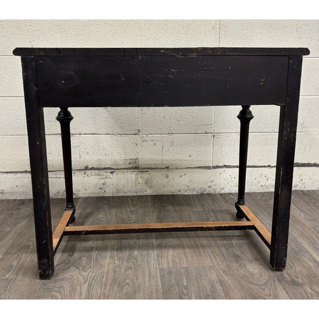 Wood Antique Louis XVI Style Console Table Sideboard With Faux Drawers For Sale - Image 7 of 9