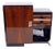 Art Deco Sideboard in Black High-Gloss Lacquer and Walnut, 1930s For Sale