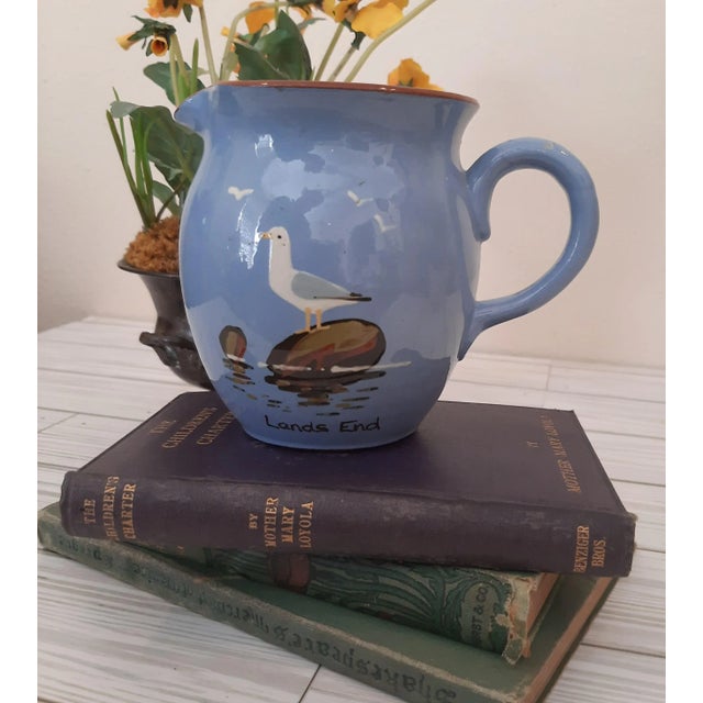 Blue English Torquay Seagull Bird Creamer Pottery For Sale - Image 8 of 8