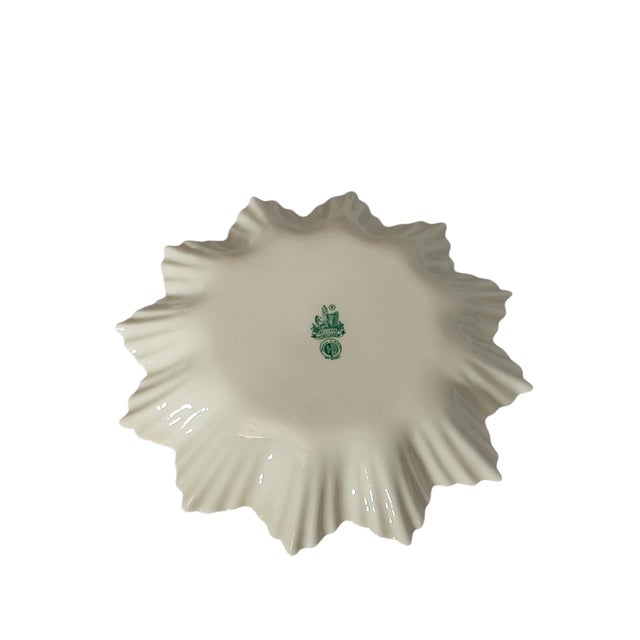Traditional 1965-1980 Belleek 6th Mark Ivory Luster Leaf Trinket Dish For Sale - Image 3 of 4