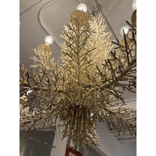 Metal Pride Sasser for Cosona Manufacturing 10-Light Metal Coral Chandelier For Sale - Image 7 of 12