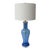 Vintage Italian Cornflower Blue Glass Lamp by C. Damien Fox For Sale