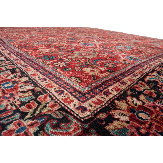 Vintage Mahal Carpet - 11'2" x 13'7" For Sale - Image 15 of 15