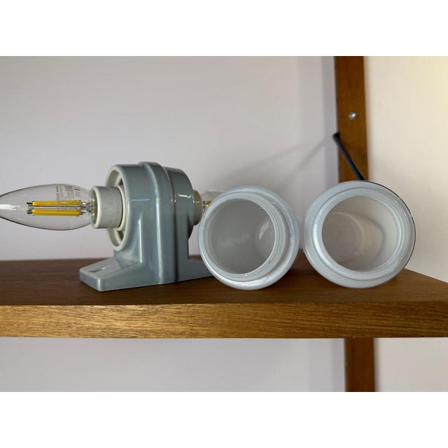 Glass Model 6060 Wall Lamp in Grey by Sigvard Bernadotte for Ifö For Sale - Image 7 of 11