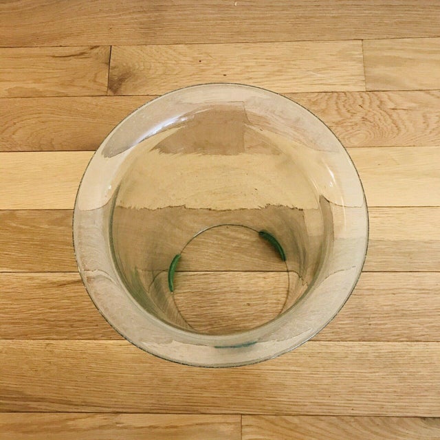 Late 19th Century Late 19th Century Glass Cylinder Brass Stand Candle Holder For Sale - Image 5 of 8