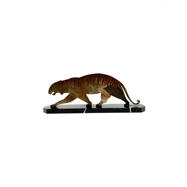 Art Déco Bronze Tigre Sculpture, France Ca. 1930 For Sale - Image 10 of 12