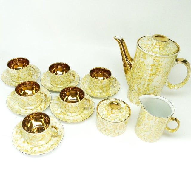 Art Deco Milo Coffee Set from Karolina, Poland, 1960s, Set of 15 For Sale - Image 10 of 15