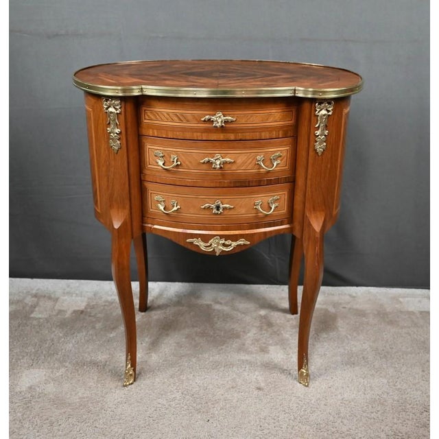 Brown Small Transitional Mahogany Dressing Table, 1940 For Sale - Image 8 of 18
