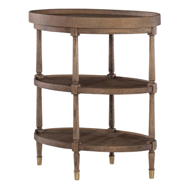 Century Furniture Andrews Chairside Table - Weathered For Sale