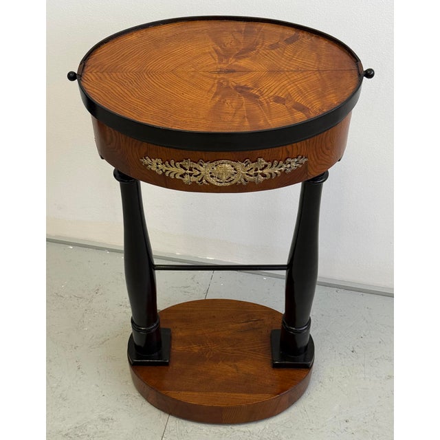 Traditional Antique Empire Ash Sewing Table, 1830s For Sale - Image 3 of 12