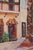 R. Hoefer Oil Pastel Painting, Spanish Courtyard For Sale - Image 14 of 18