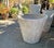 Rustic Outdoor White Wash Concrete Planter For Sale - Image 3 of 5