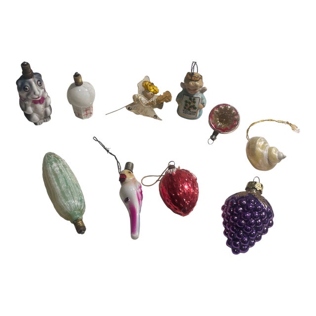 Curated Vintage Figural Ornaments & Decorative Curios (Set of 10)| Mid-20th Century Mixed Materials For Sale