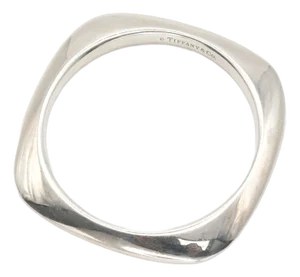Late 20th Century Tiffany & Co. Sterling Square Cushion Bangle