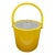 Vintage 1970s Yellow Vinyl and Lucite Ice Bucket For Sale