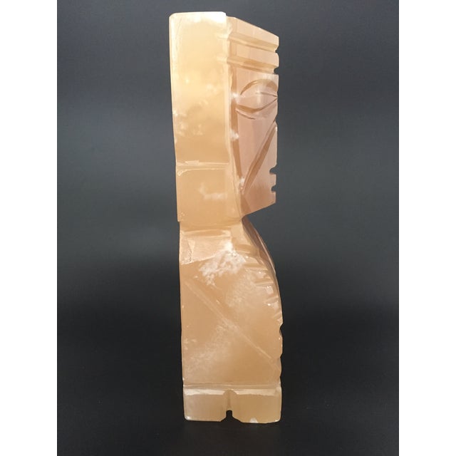 1970s Large Carved Onyx Aztec Figure For Sale - Image 5 of 12
