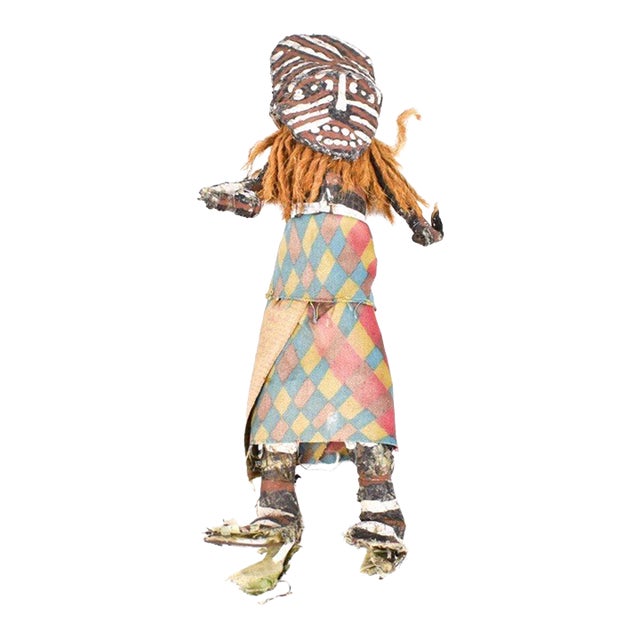 Early 20th Century Makishi Painted African Doll For Sale