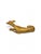 This striking mid-century modern cast brass sculpture depicts a sleek, reclining greyhound (lévrier) in a beautifully...