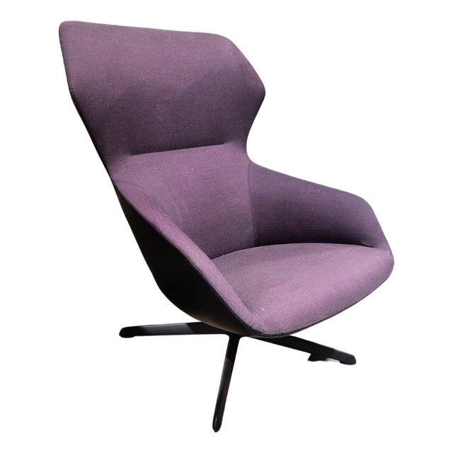 Davis Ginkgo Lounge Chair in Purple For Sale